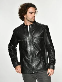 Mustang Leren Jassen Tussenjas Fabiano Heren Zwart -Jack & Jones Winkel ee4d1636d22c223f4d3bb79529a2ba13