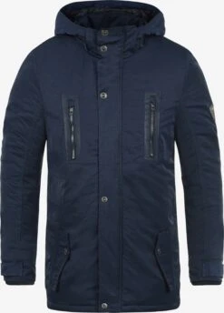 Solid Winterjassen Winterjas Daemon Heren Blauw / Navy / Donkerblauw