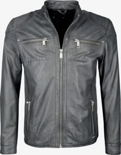 Maze Leren Jassen Tussenjas Flint Heren Grijs