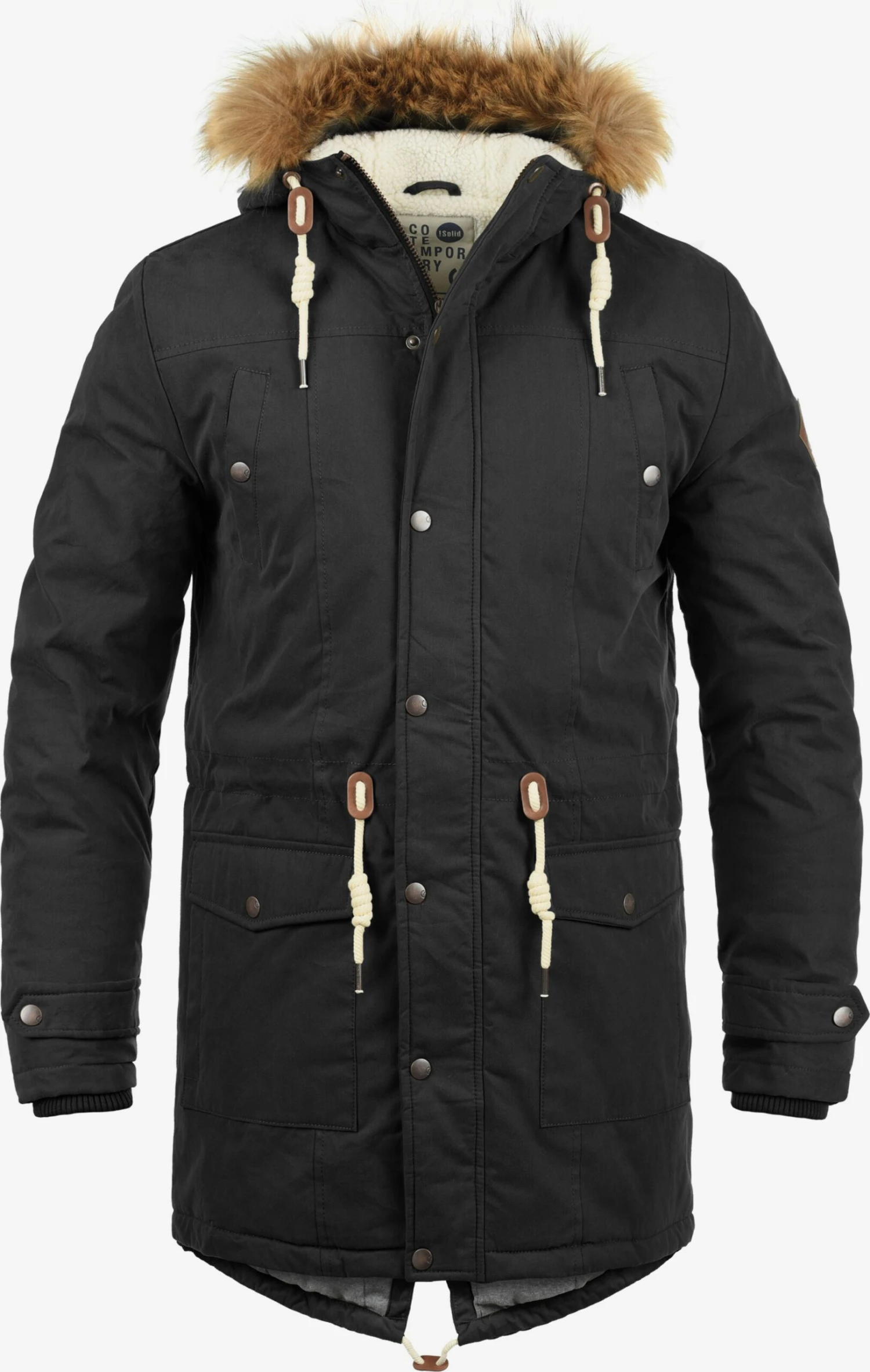 Parkas Winterparka SOLID Dry Parka Heren Zwart 3 Parkas Winterparka SOLID Dry Parka Heren Zwart