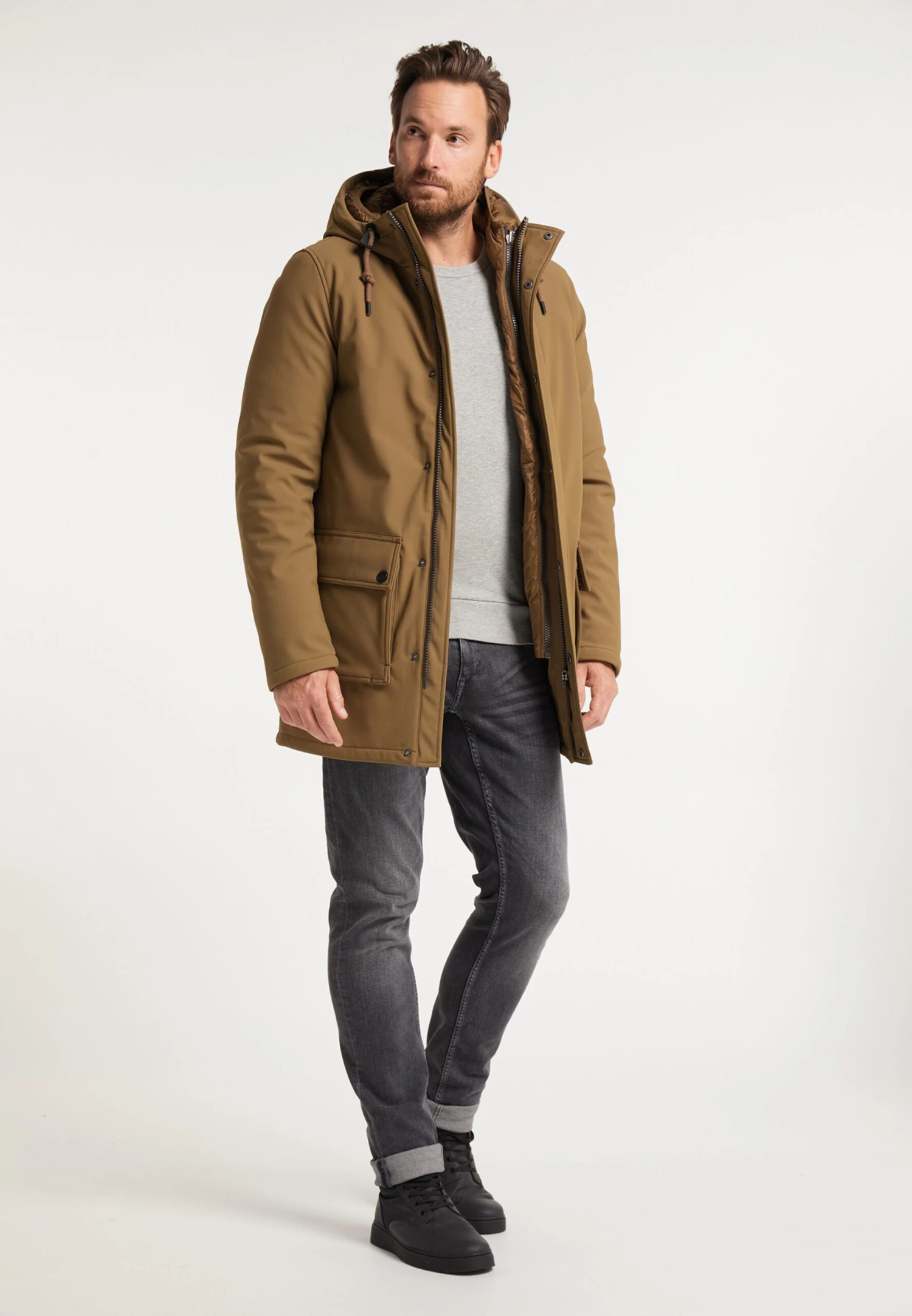 ICEBOUND Parkas Winterparka Heren Donkerbeige 6 ICEBOUND Parkas Winterparka Heren Donkerbeige - Afbeelding 4