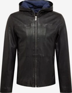 Freaky Nation Leren Jassen Tussenjas The Hood-FN Heren Zwart